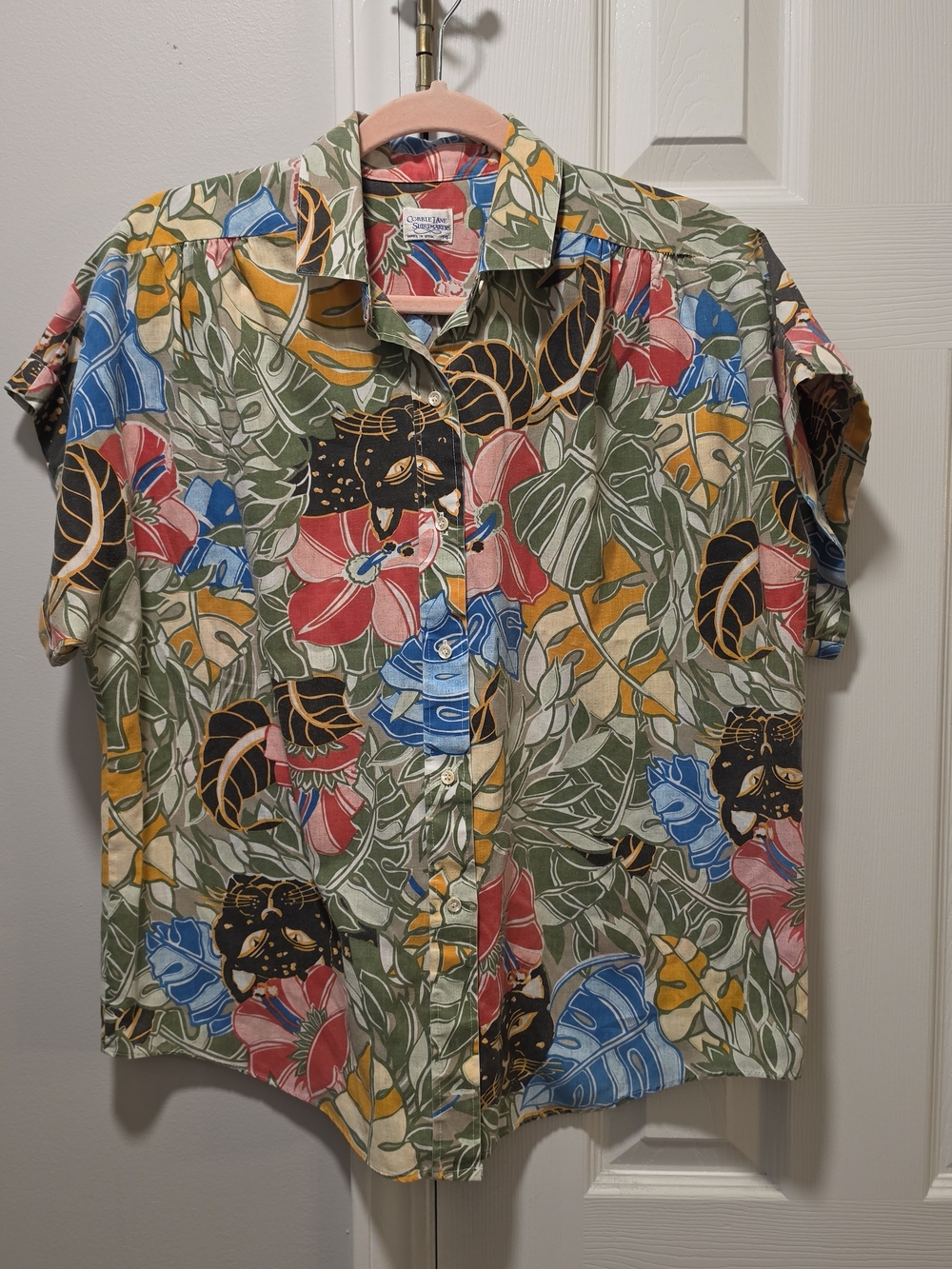 Tropical Floral Button-Up Shirt - Multicolor